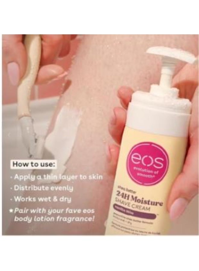 EOS Shea Butter 24 Hour Moisture Shave Cream- Vanilla Bliss,7 fl oz, (207ml) - Image 2